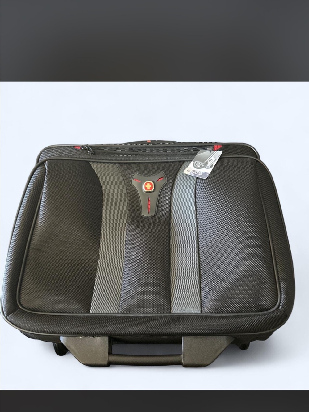SwissGear Black Laptop Bag with Red Logo Accents